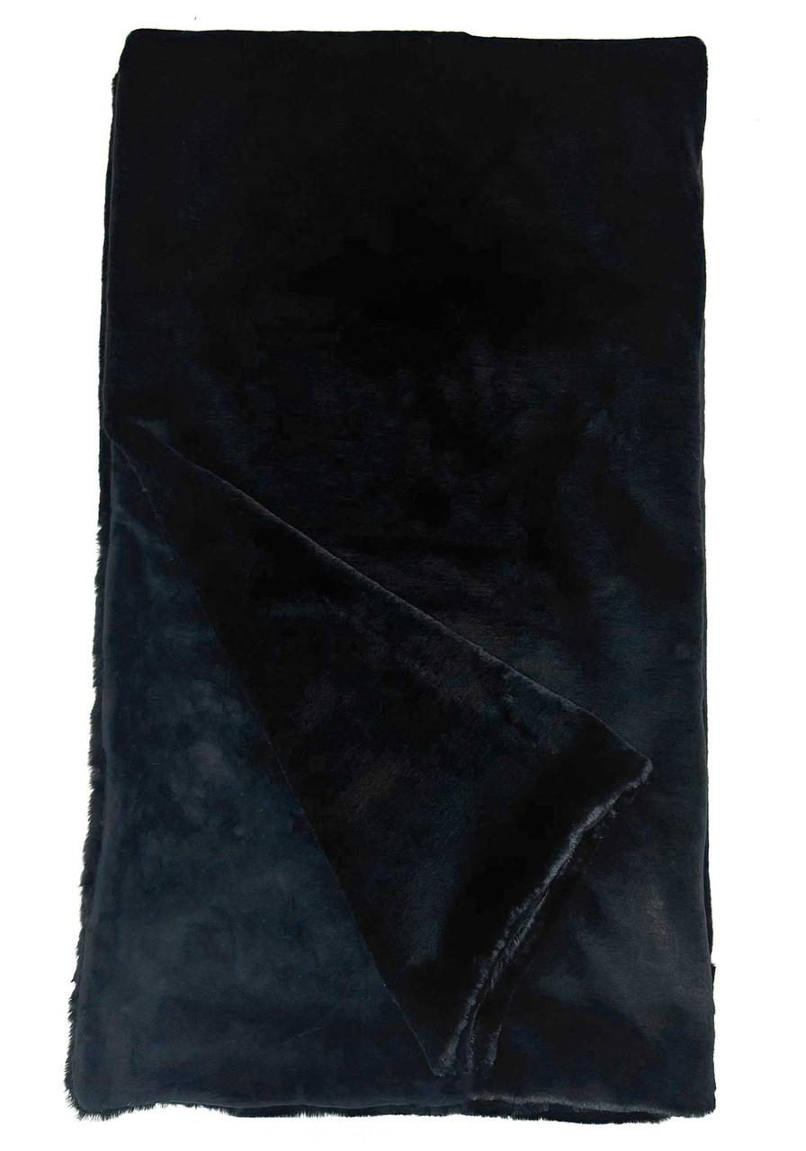 Signature Series Black Sheared Beaver Faux Fur Throws