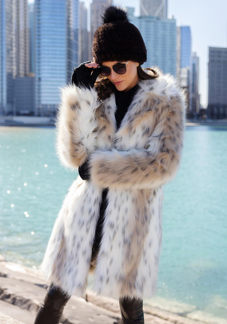  Snow Lynx Faux Fur Fireside Stroller Coat 