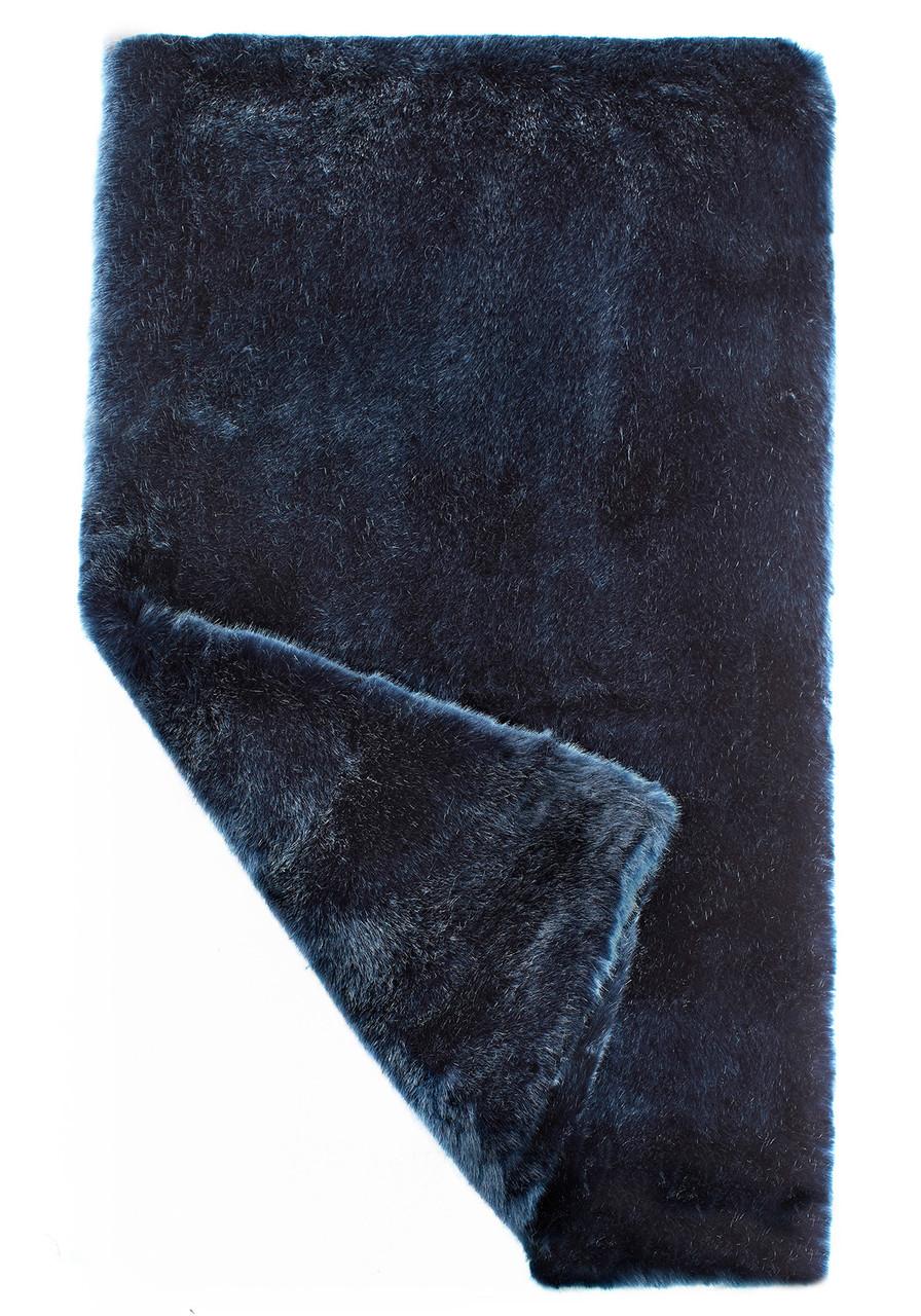 Steel Blue Mink Faux Fur Pampered Pet Throw