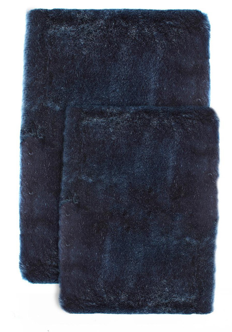 Steel Blue Mink Faux Fur Pampered Pet Throw