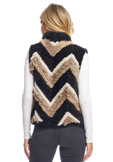  Ultra Knitted Faux Fur Vest 