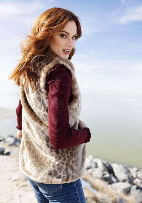 Vintage Leopard Faux Fur Hook Vest