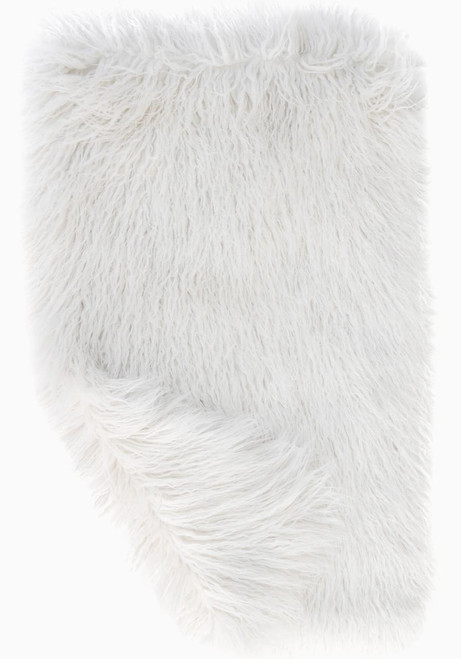 White Tibetan Lamb Faux Fur Pampered Pet Throw