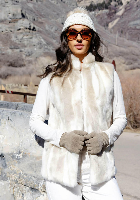  Winter Rabbit Faux Fur Hook Vest 
