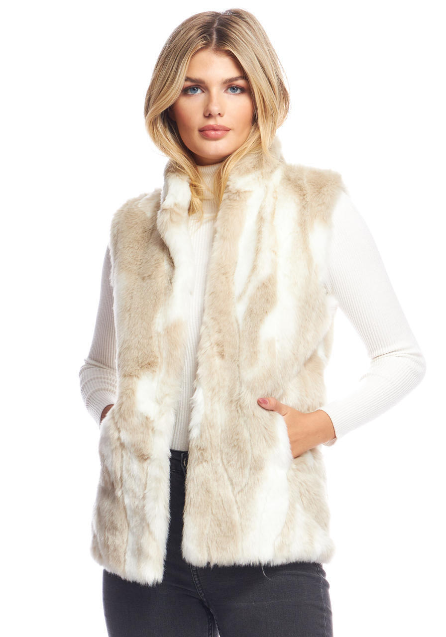 Winter Rabbit Faux Fur Hook Vest   Winter Rabbit Faux Fur Hook Vest